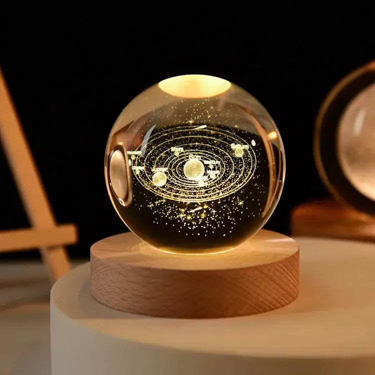 3D Crystal Ball Solar System Globe