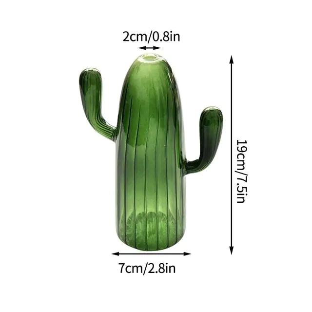 Modern Transparent Cactus Glass Vase