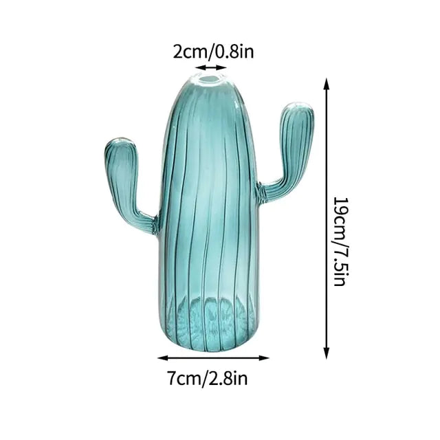 Modern Transparent Cactus Glass Vase